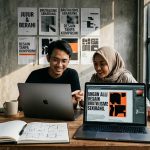 tren desain grafis minimalis brutalisme yang kembali populer